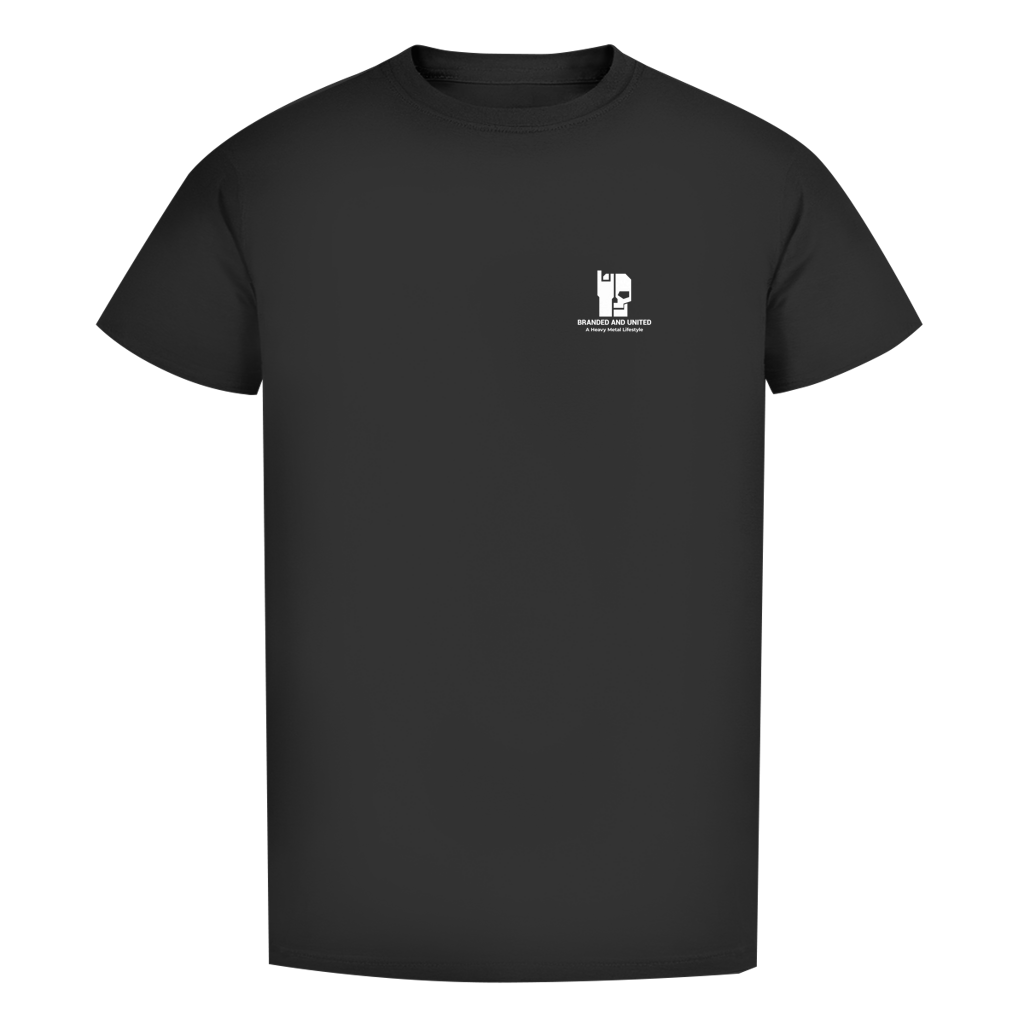 Herren T-Shirt Bio, schwarz, Rundhalsausschnitt mit kleiner Brustmarke