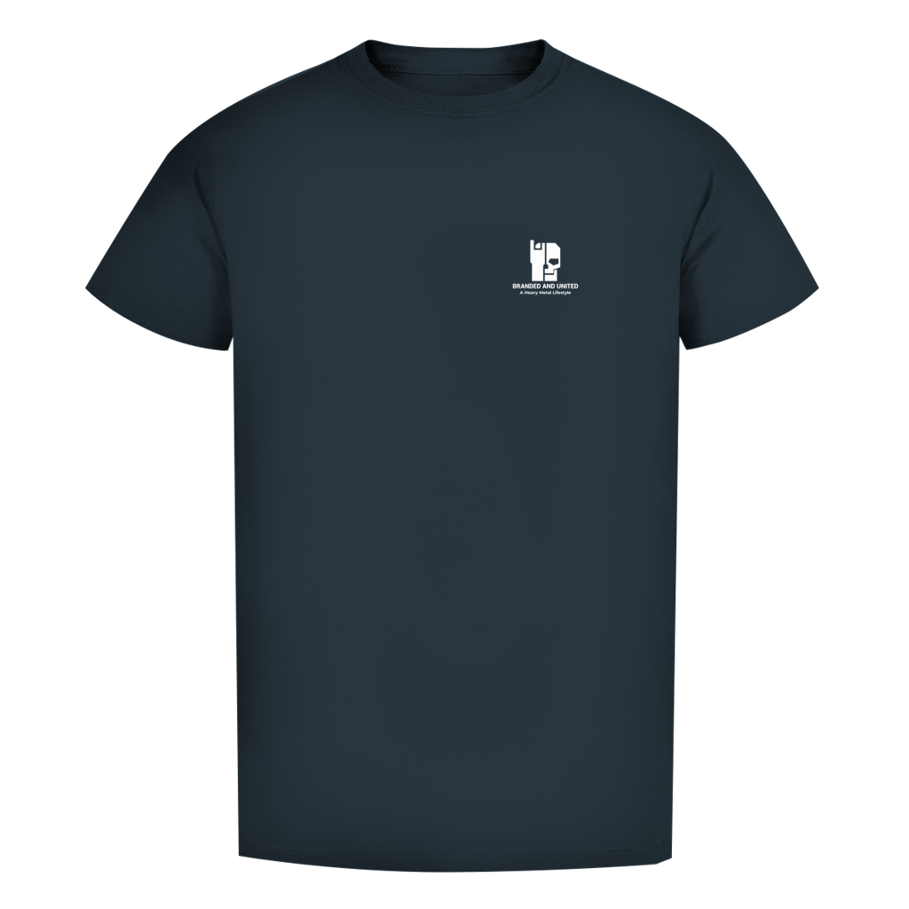 Herren T-Shirt Bio, navy/dunkelblau, Rundhals mit kleiner Brustgrafik