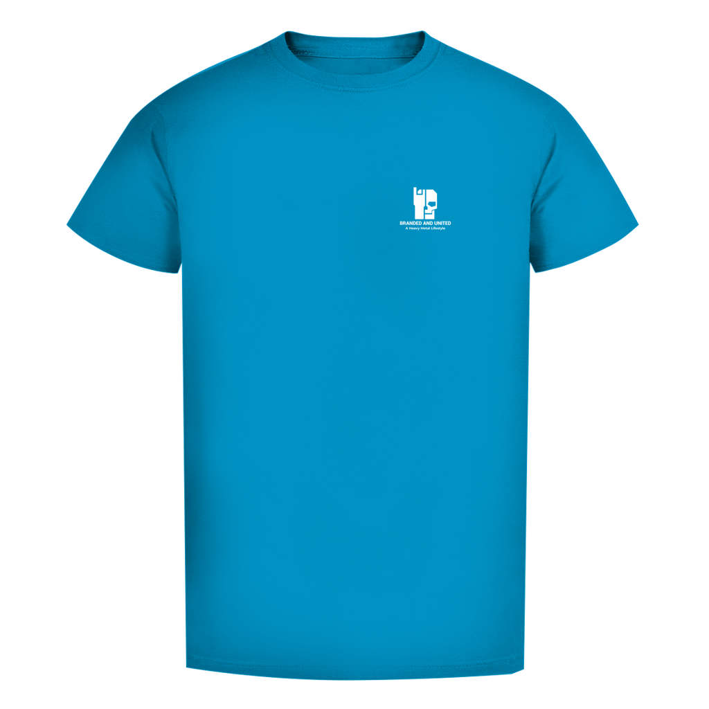 Herren T-Shirt Bio, atollblau, Rundhals und kleines Brustlogo