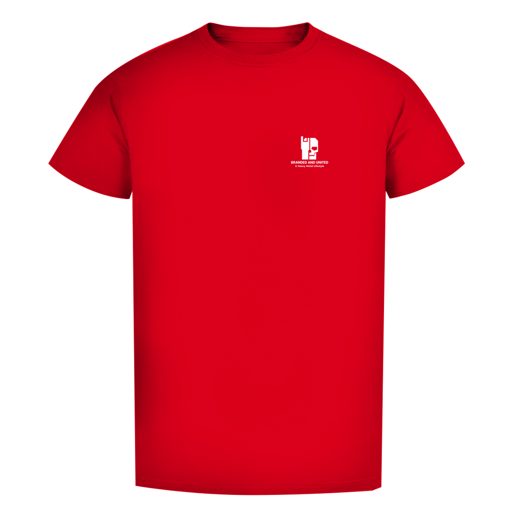 Herren T-Shirt Bio, rot, Rundhals mit kleiner Brustmarke