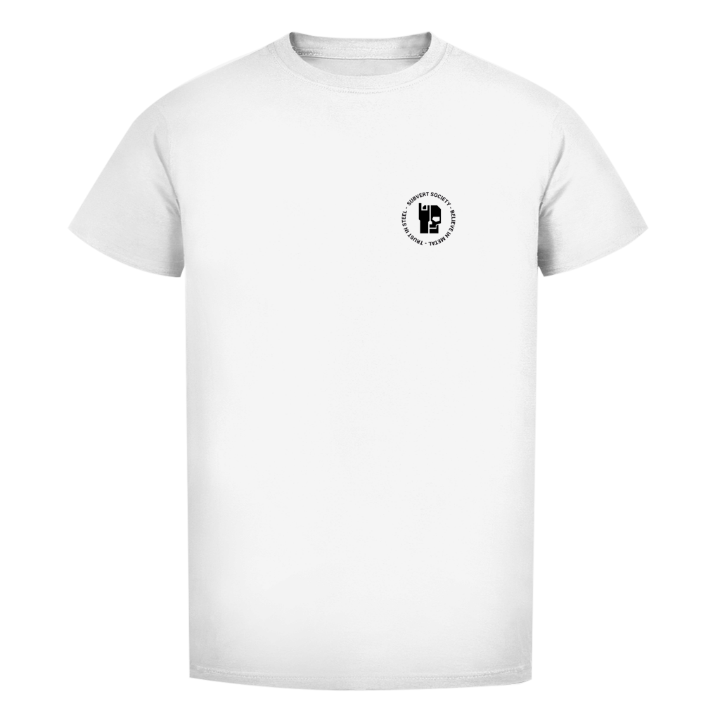 Weißes Herren-T-Shirt Bio mit Brustlogo von Subvert Society