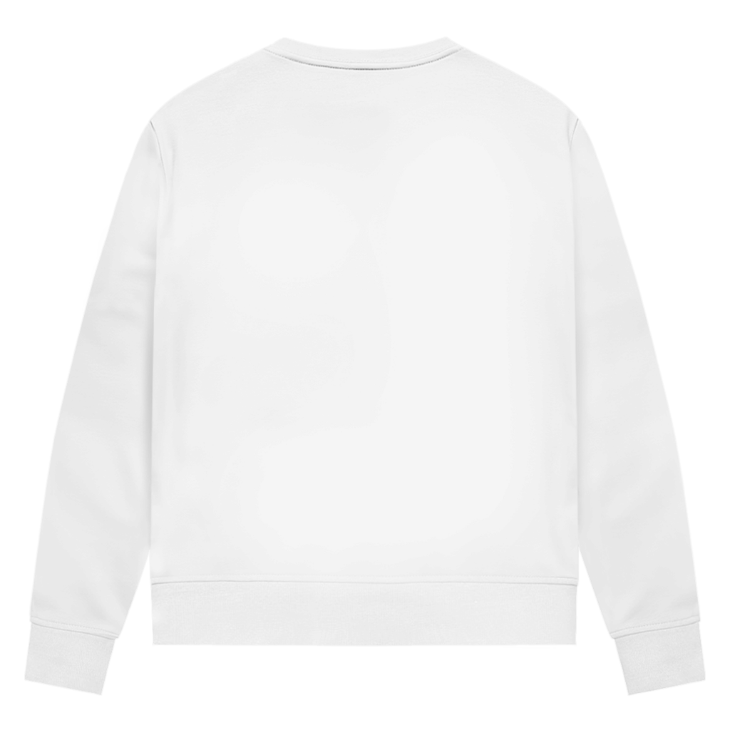 Damen-Sweatshirt, weiß Rückansicht