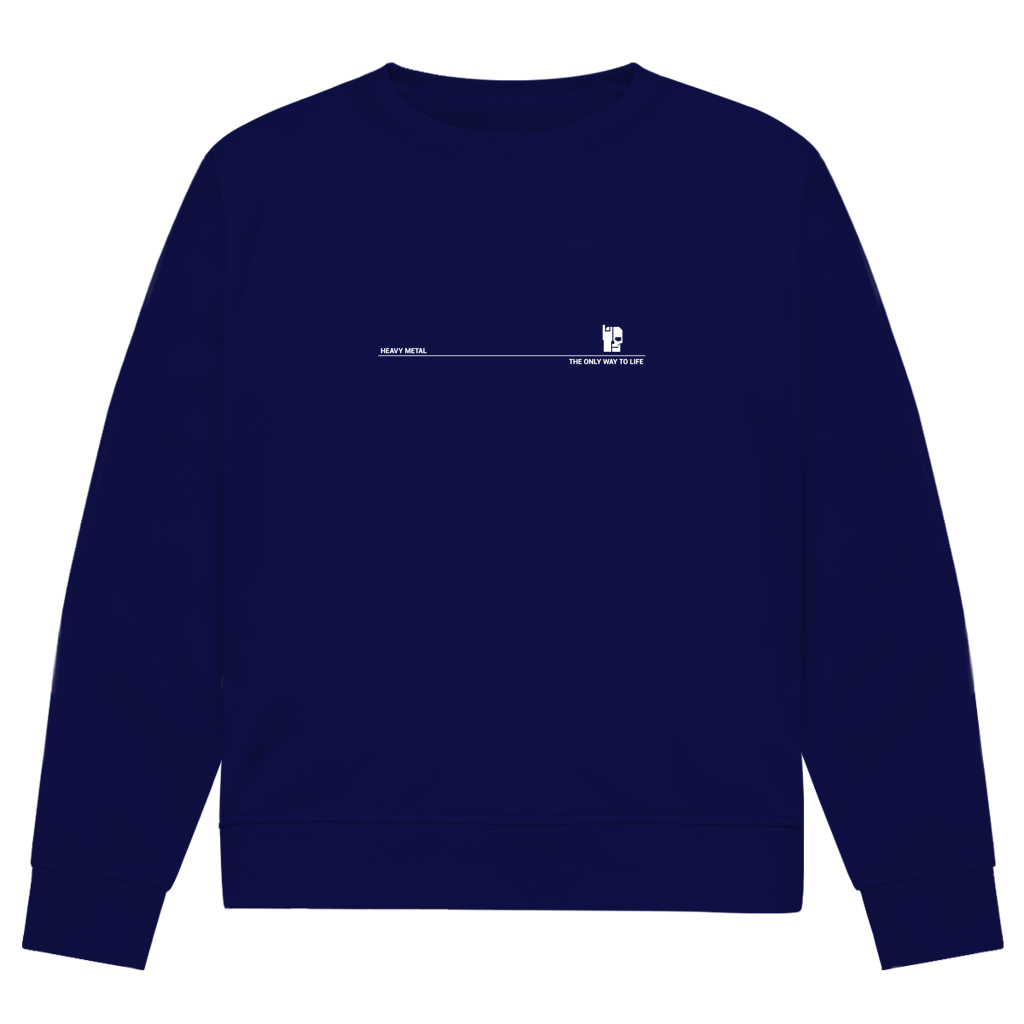 Herren Sweatshirt Bio, Navy Blue, Rundhalsausschnitt, kleiner Brustprint