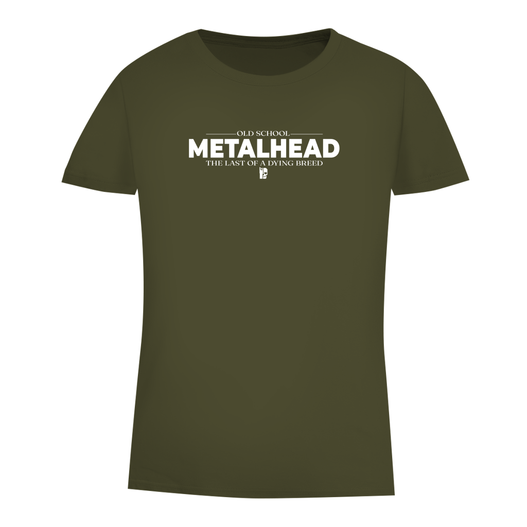 Damen-T-Shirt aus Bio-Baumwolle (oliv) mit großem Frontlogo