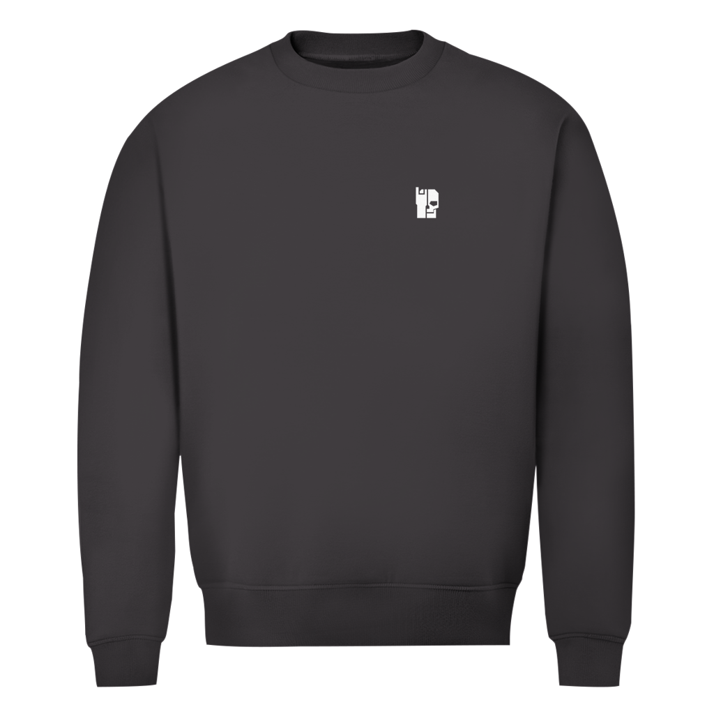 BnU Basic Herren-Sweatshirt Bio in Asphalt, Rundhalsausschnitt, kleine Brustgrafik