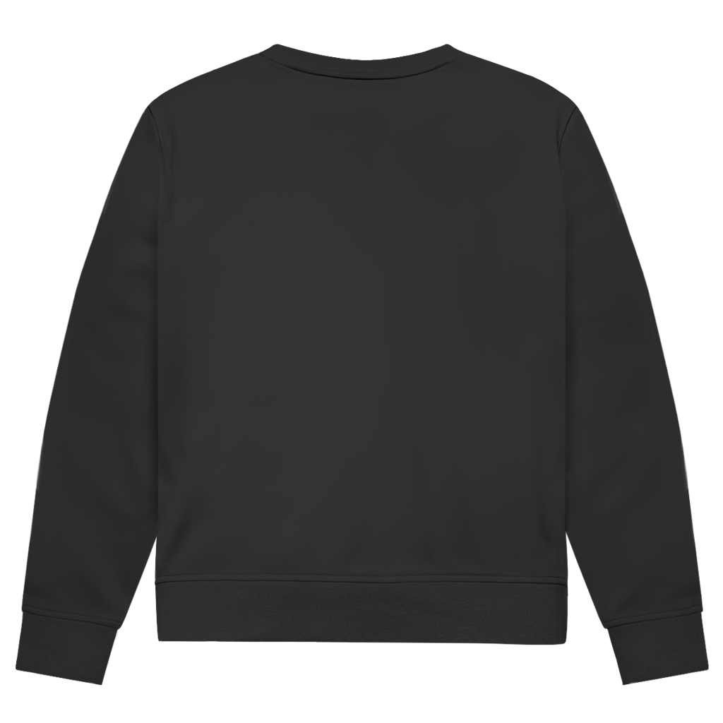 Dunkles Herren-Sweatshirt, Rückansicht mit geripptem Halsausschnitt