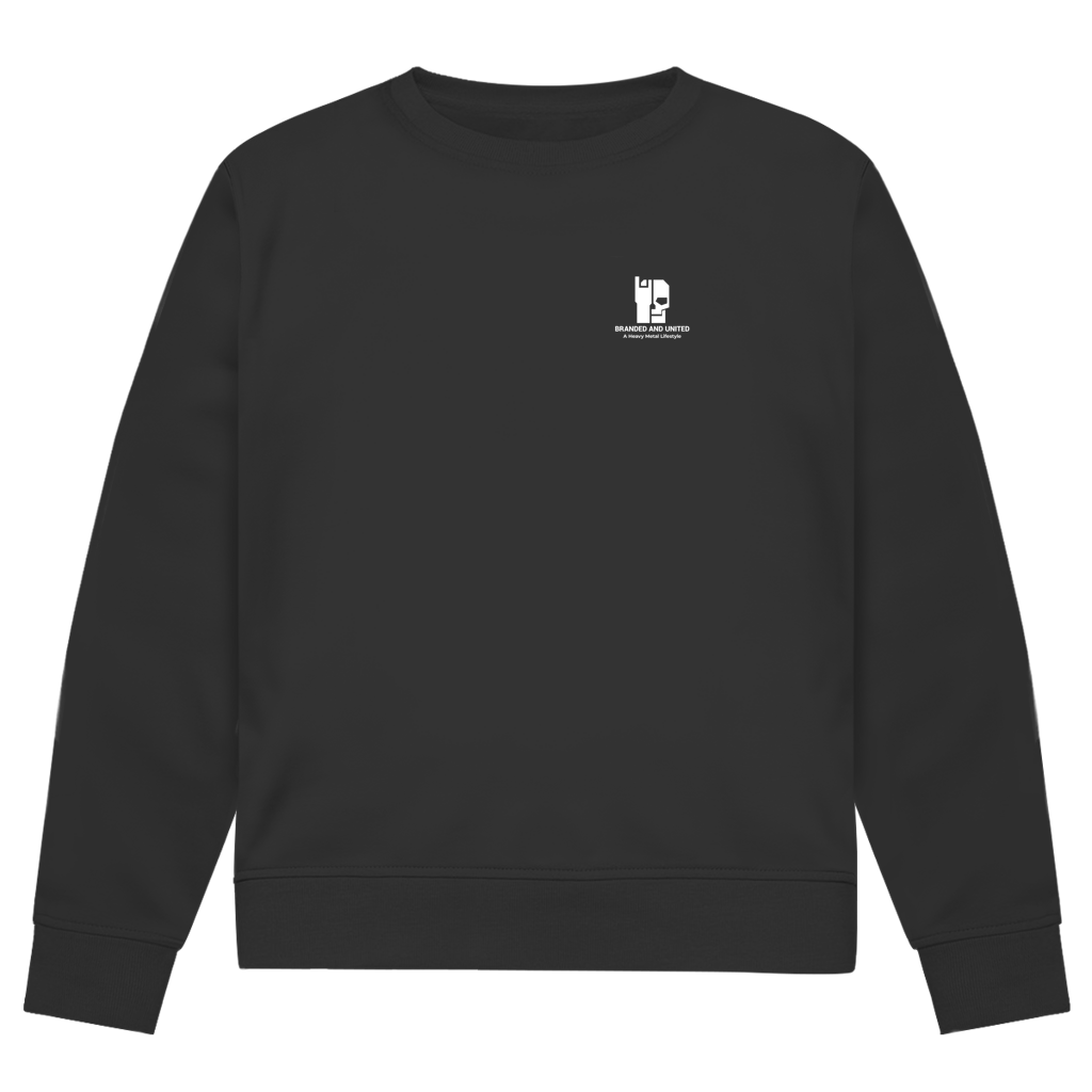 Schwarzes Herren-Sweatshirt mit kleinem Brustlogo und Rundhalsausschnitt
