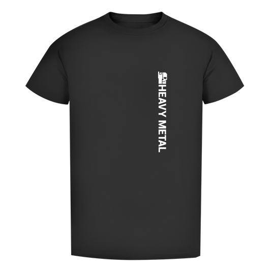 Herren T-Shirt Bio, schwarz, vertikaler Frontprint auf Brust