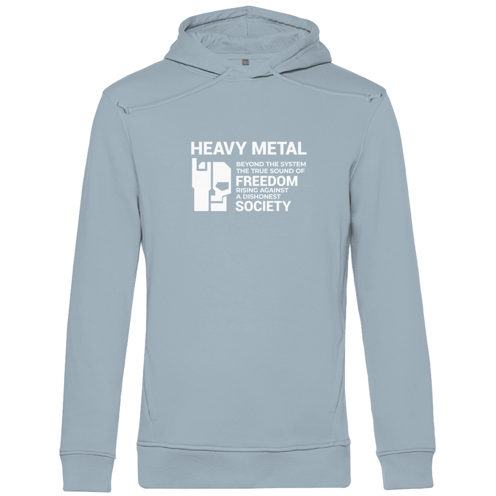 Herren Hoodie hellblau mit Kapuze, Rückansicht