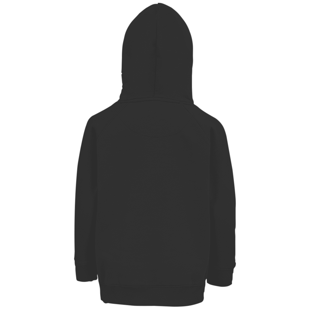 Kinder-Hoodie mit Kapuze, schwarz, Rückansicht ohne sichtbaren Print