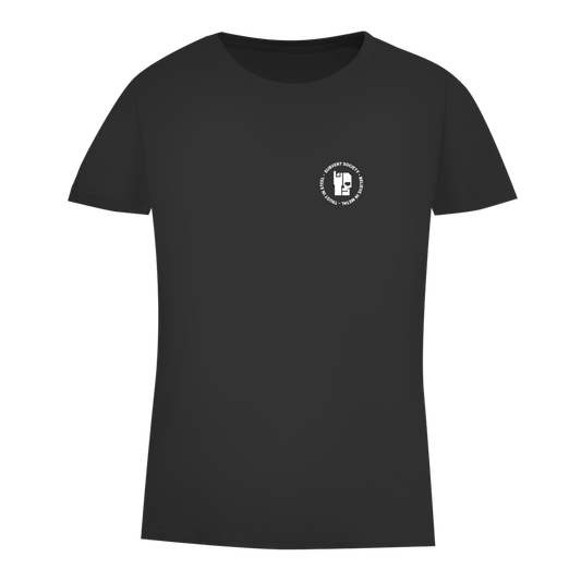 Damen-T-Shirt Bio in Black mit kleinem Brustprint