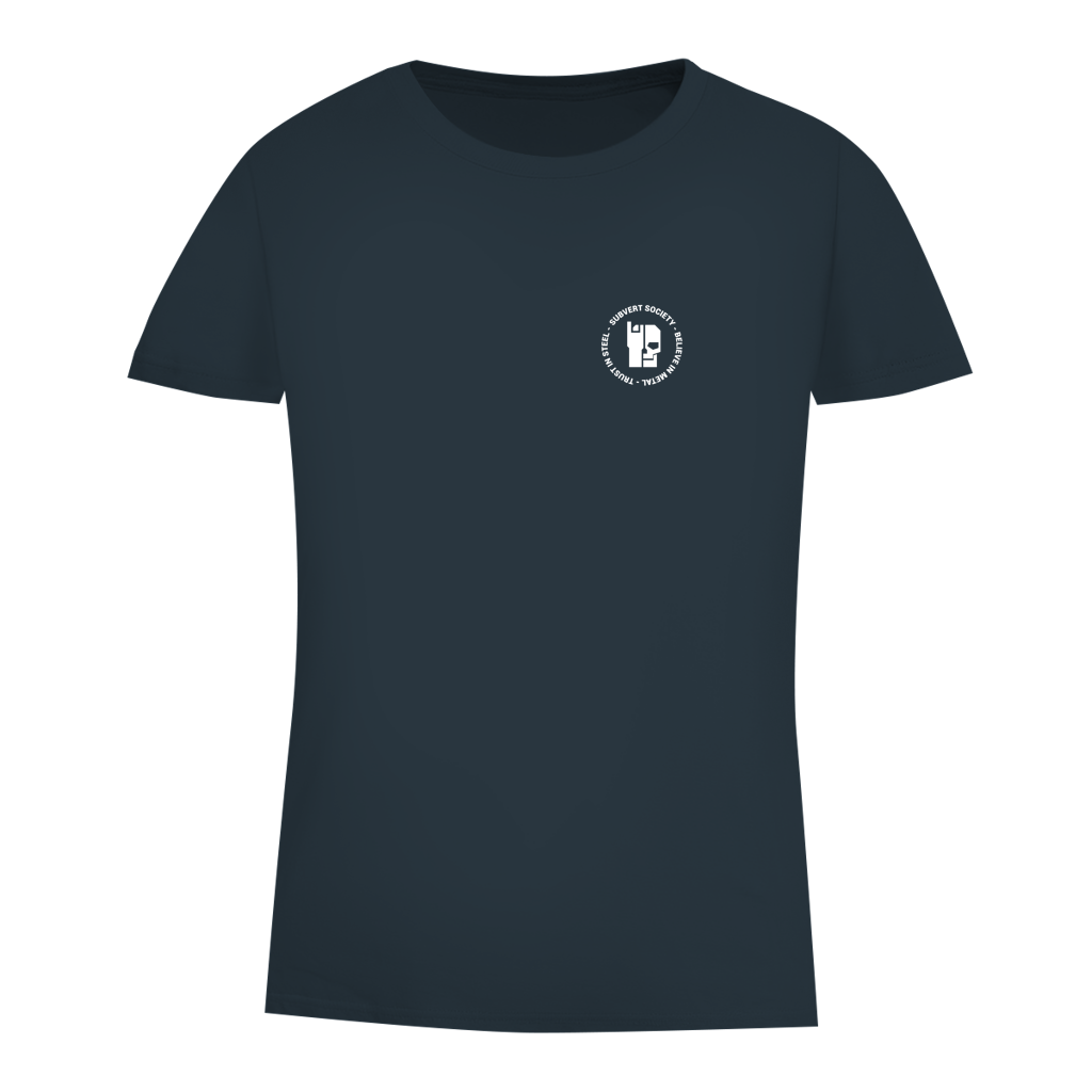 Damen-T-Shirt Bio in Dark Grey mit kleinem Brustprint