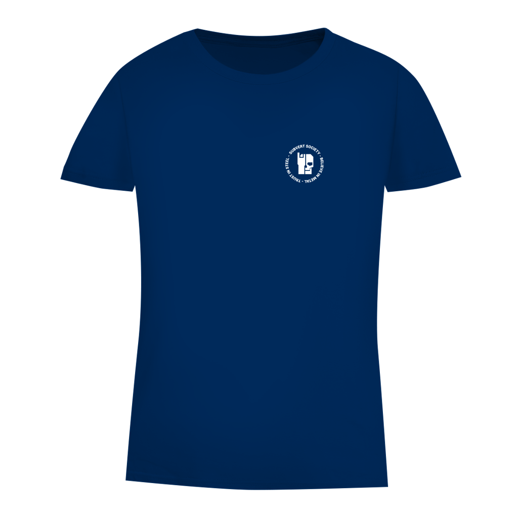Damen-T-Shirt Bio in Navy mit kleinem Brustprint