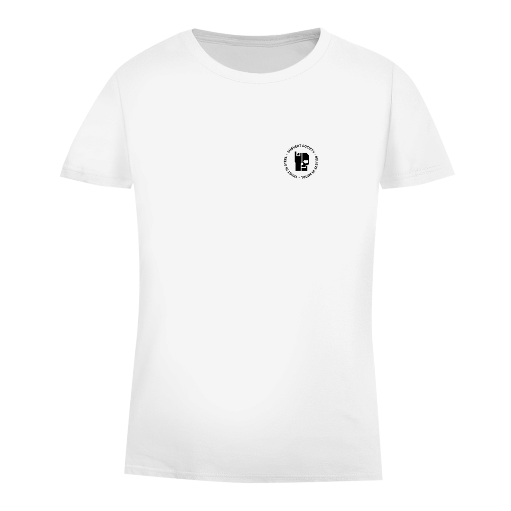 Damen-T-Shirt Bio in White mit kleinem Brustprint