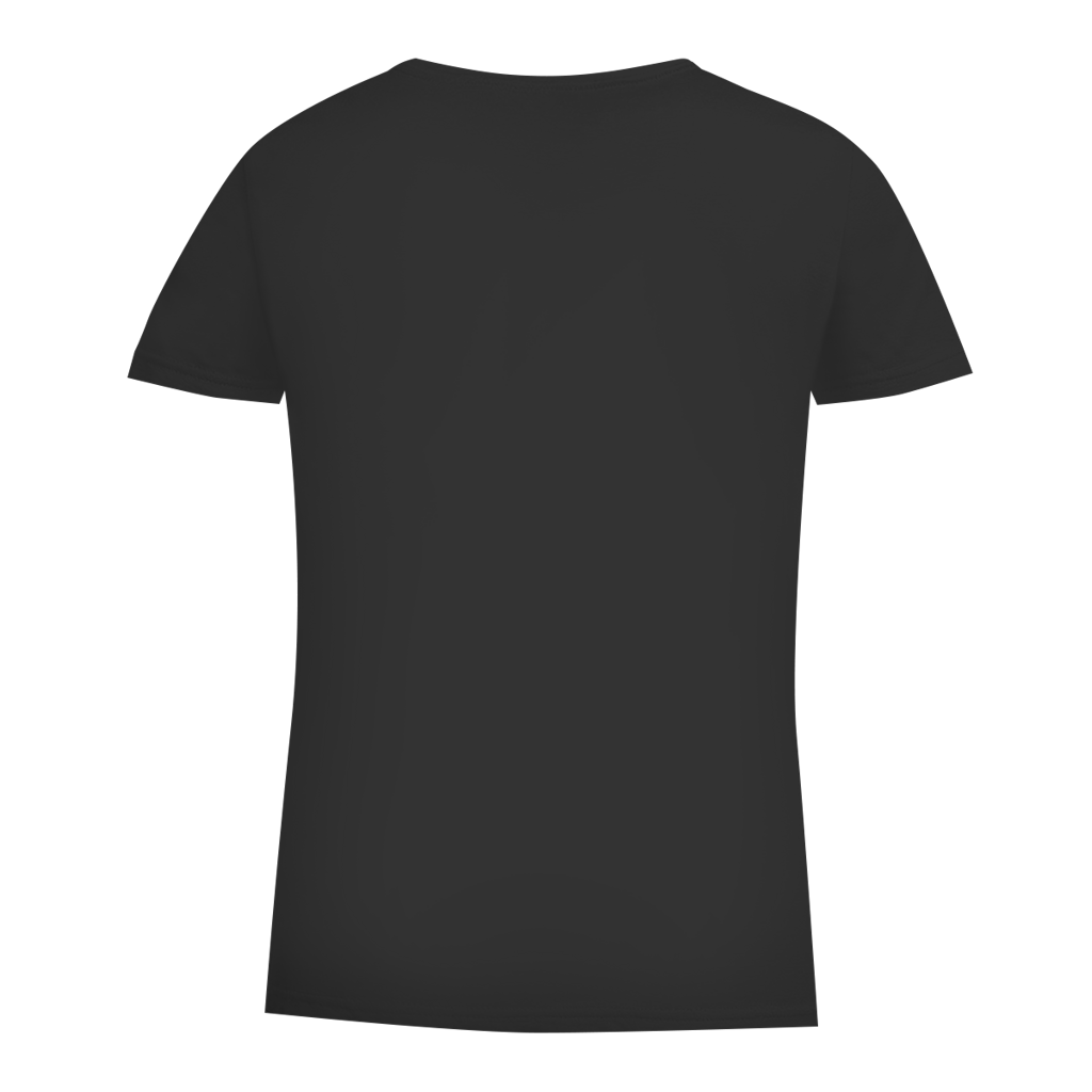 Damen-T-Shirt Bio, Slim Fit, schwarz, Rückansicht, ohne sichtbaren Brustprint