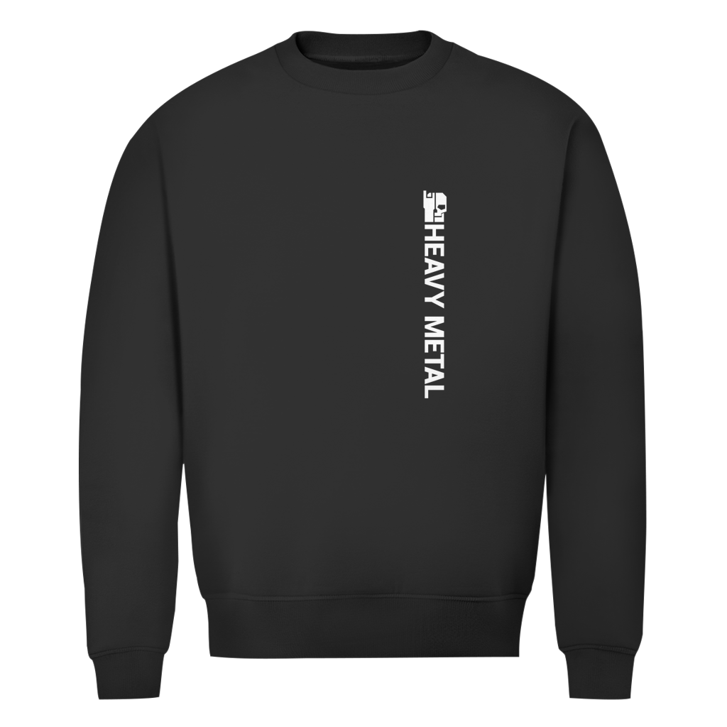 Herren-Sweatshirt Bio, Schwarz (Black Pure), Rundhalsausschnitt, Front mit Aufdruck