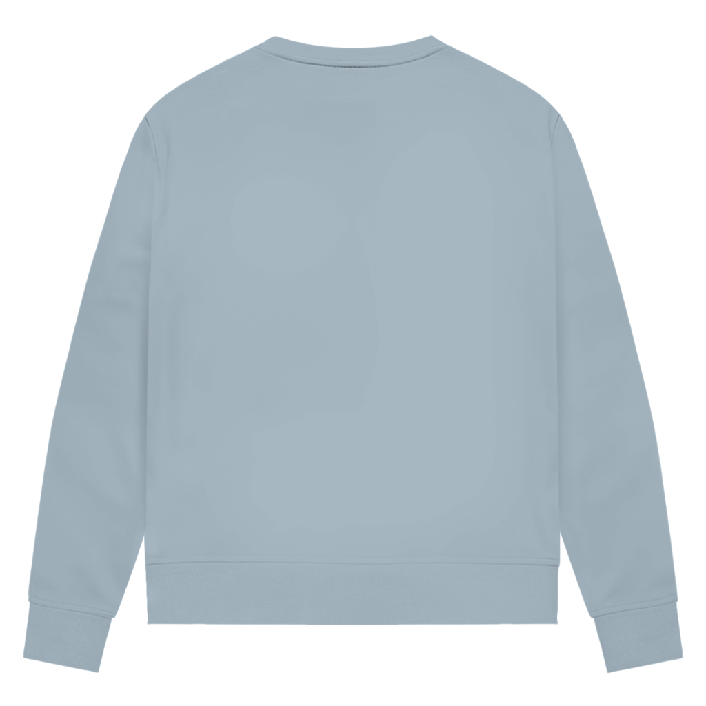 Damen-Sweatshirt Bio in Hellblau, Rückansicht