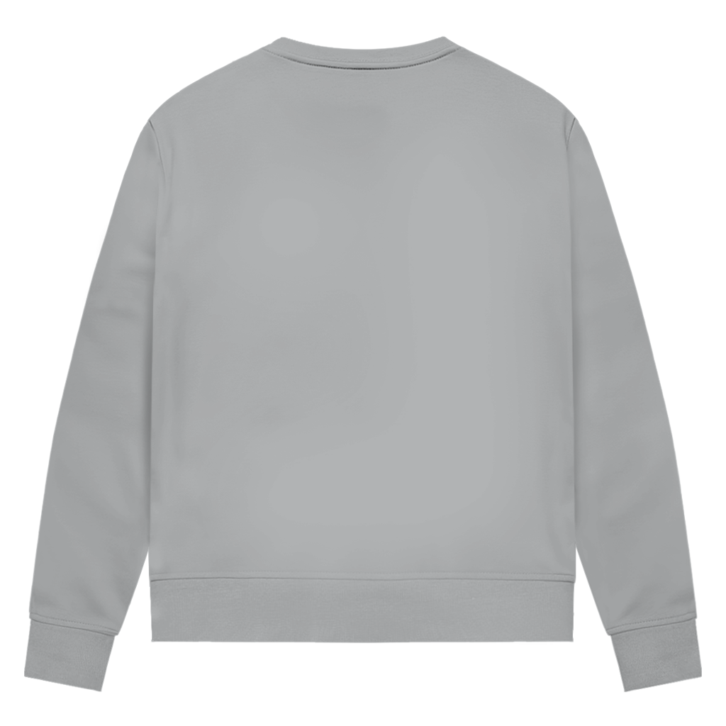 Damen-Sweatshirt Bio in Hellgrau, Rückansicht
