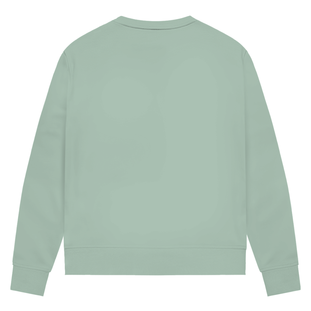 Damen-Sweatshirt Bio Hellgrün, Rückansicht ohne Logo