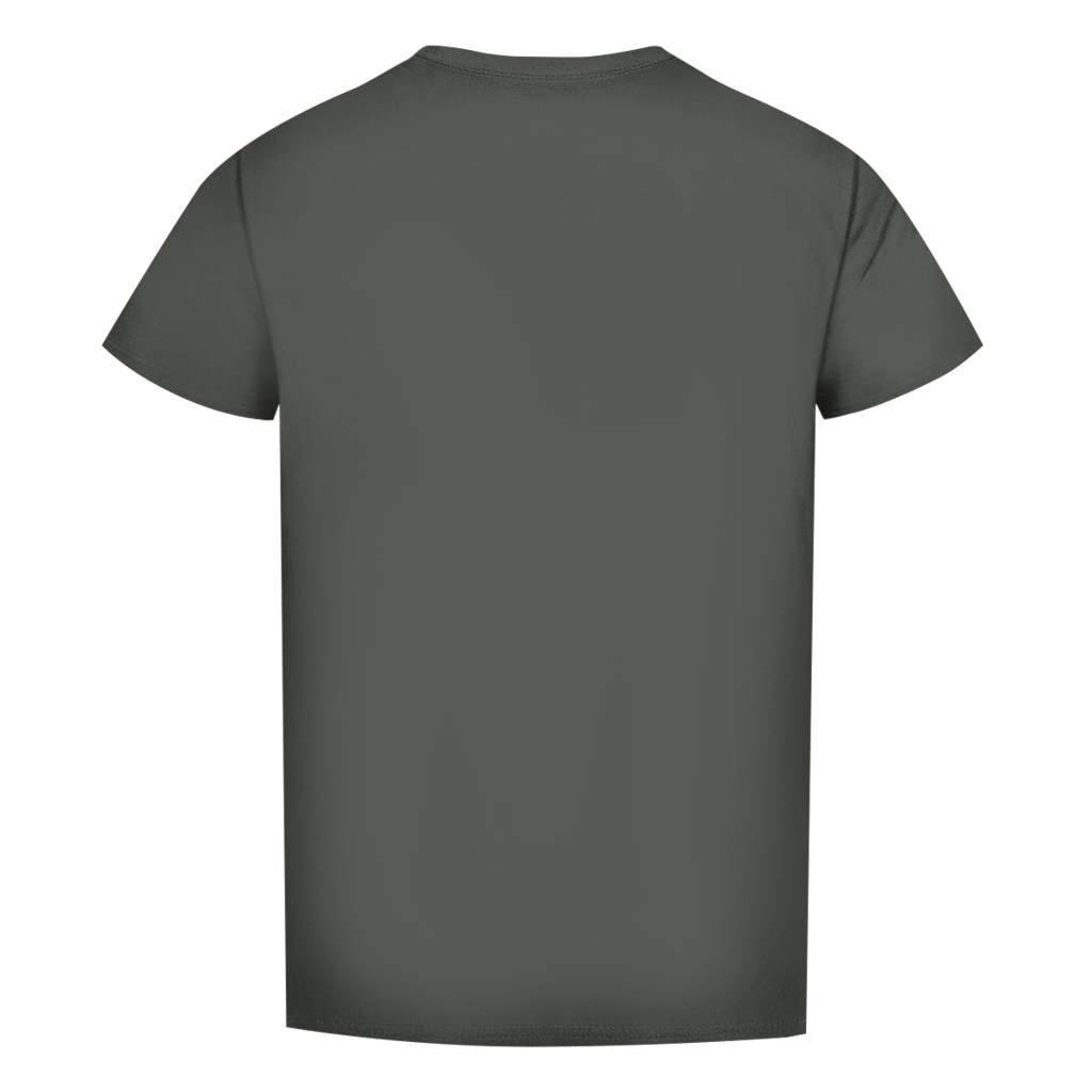 Herren-T-Shirt, olivgrau, unbedruckte Rückseite