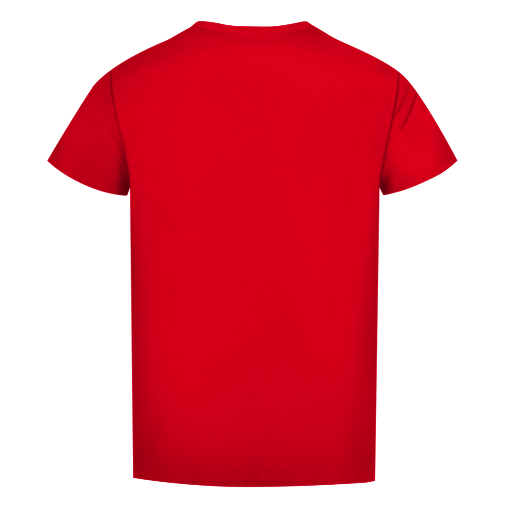 Rotes Herren-T-Shirt mit Rundhalsausschnitt, ohne sichtbaren Aufdruck