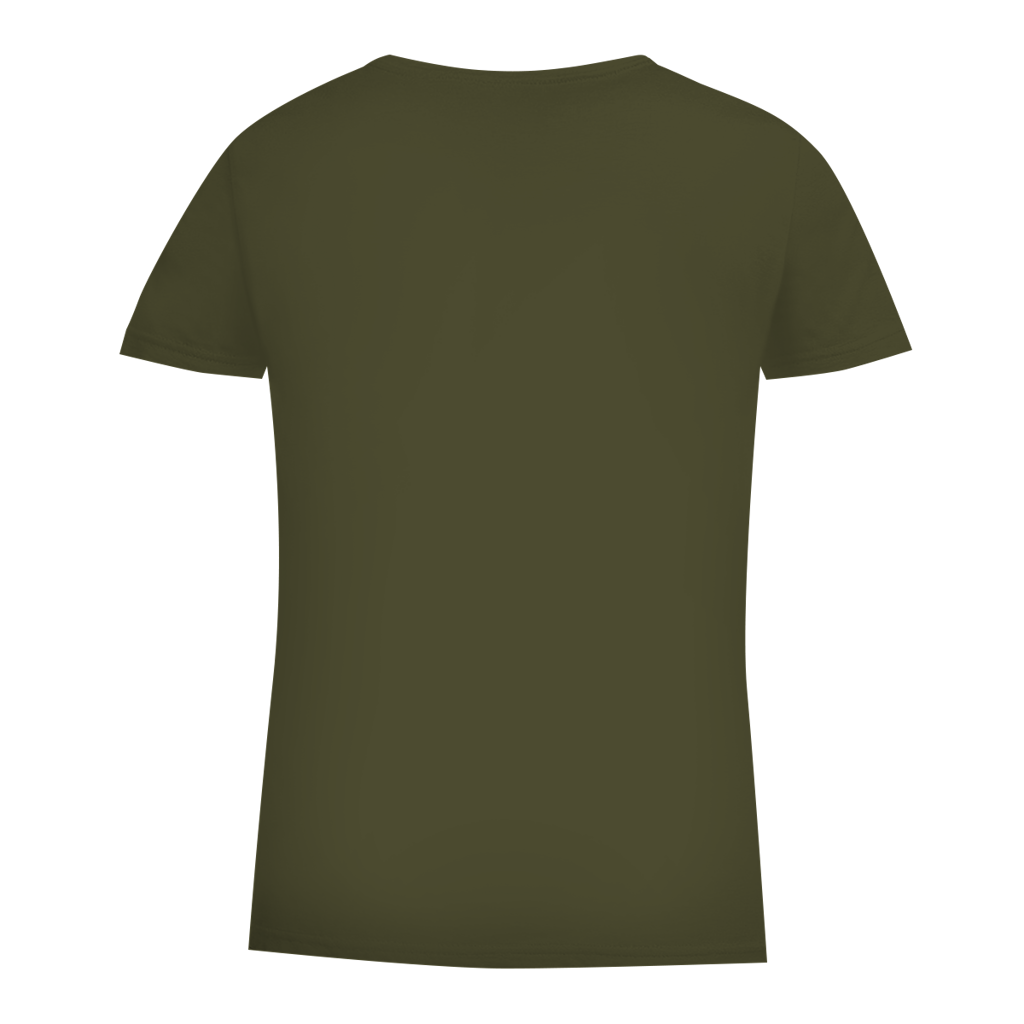 Damen-T-Shirt (Bio) khaki/olivgrün, Rückseite ohne Print