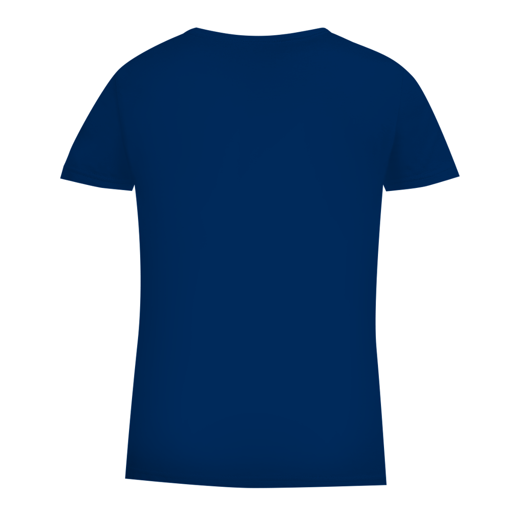 Damen-T-Shirt (Bio) blau, Rückseite ohne Print