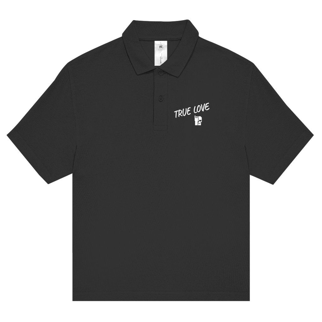 BnU True Love Poloshirt (schwarz) mit Polokragen und „TRUE LOVE“-Stickerei